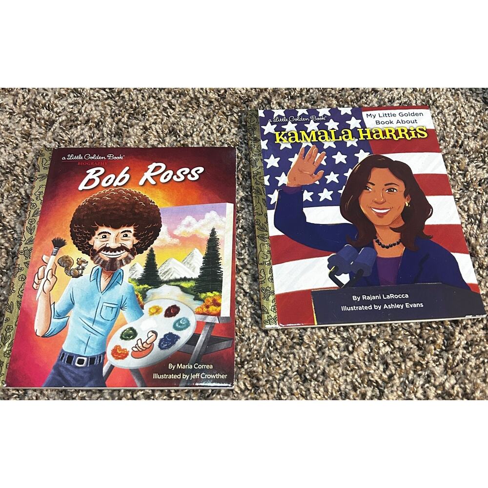 Little Golden Books Bob Ross & Kamala Harris (NEW)